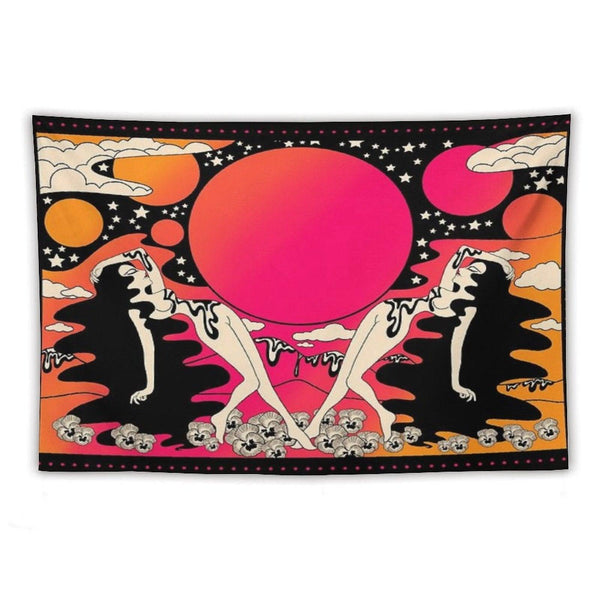 Groovy Ladies at Sunset Tapestry