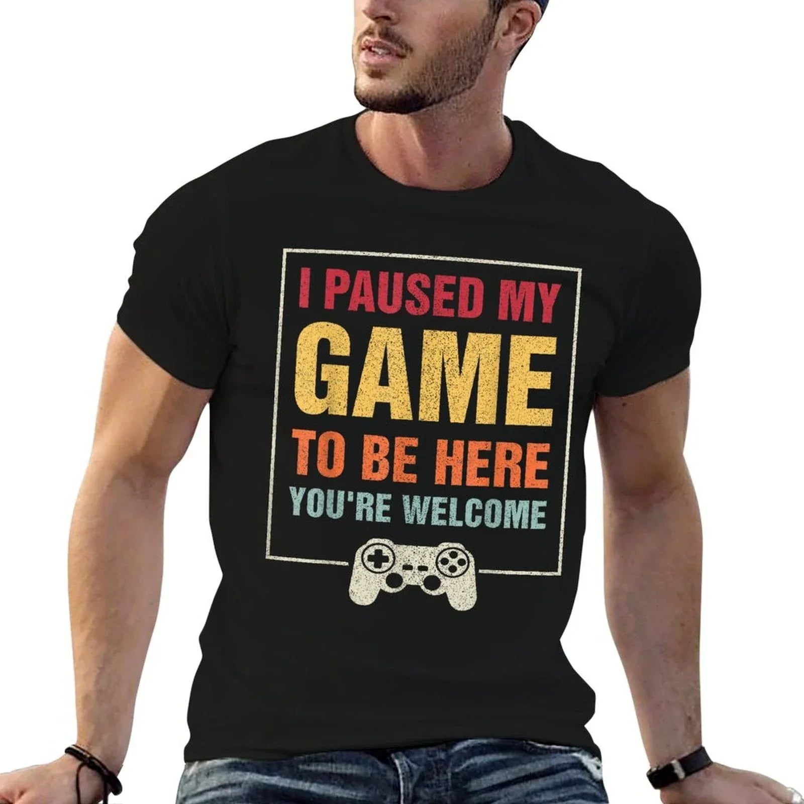 I Paused My Game To Be Here Funny Gamers Gifts Menn Boys  Classic T-Shirt