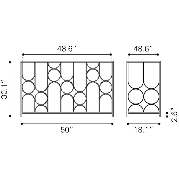 Convale Console Table Bronze