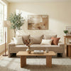 Algora 84.5 in. Modern Upholstered Velvet Sofa, Moss - Camel
