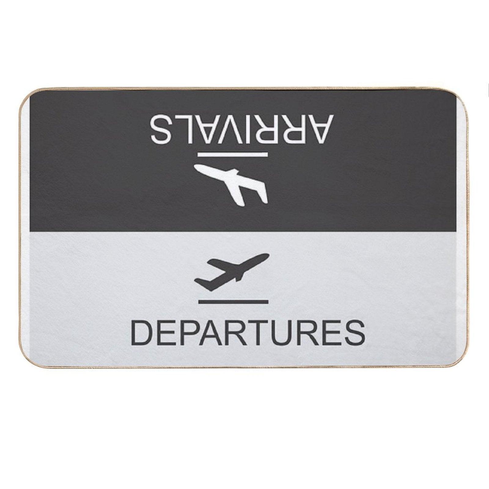 Flight Arrival And Departure Bath Mat