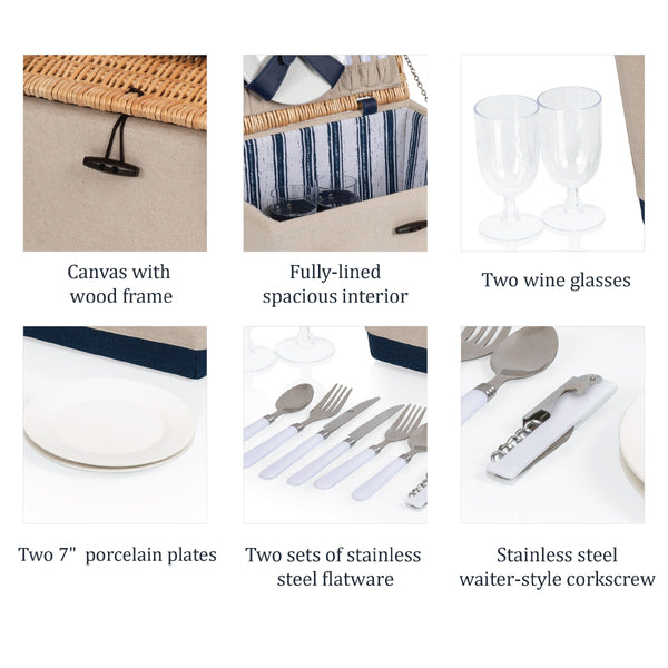 Boardwalk Picnic Basket for 2