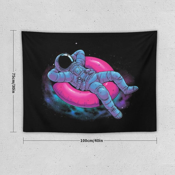 Astronaut Floating Dream in Space Tapestry