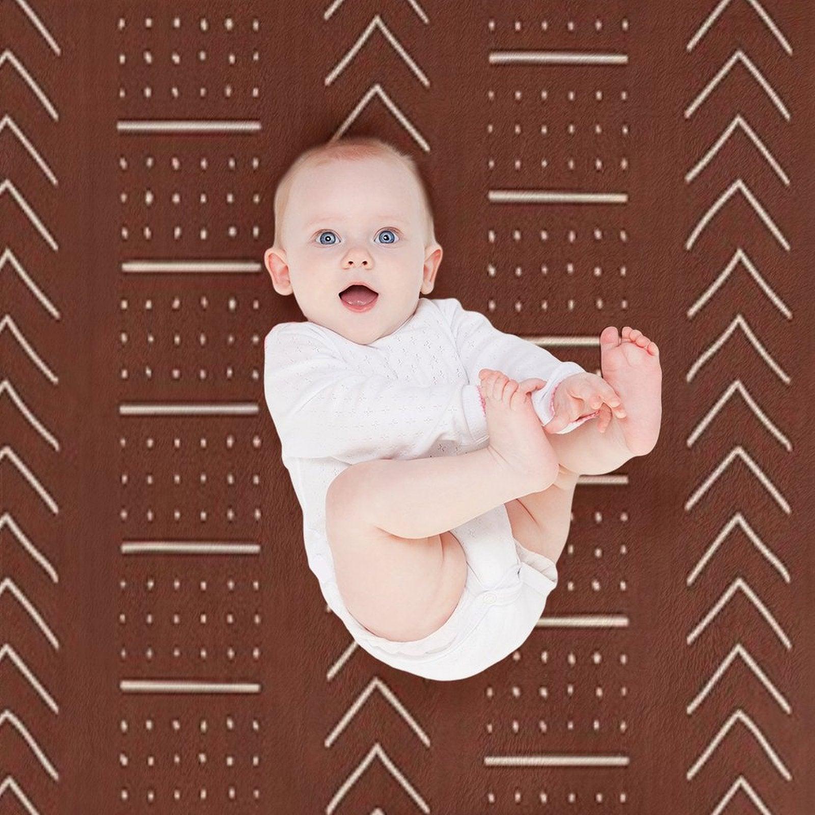 Rust Mud Cloth 1 Throw Blanket