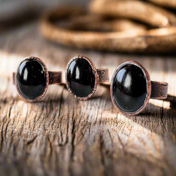 Black Onyx Ring - Grounded Strength for Bold Souls | By Blackbird & Sage