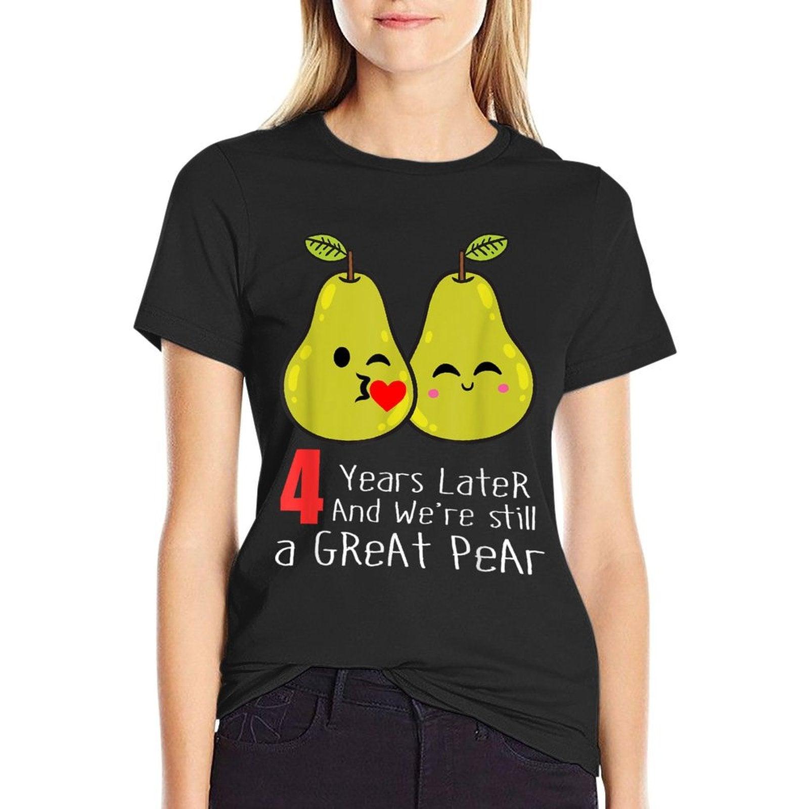 4th Wedding Anniversary Shirt Gifts Funny Couples T-Shirt