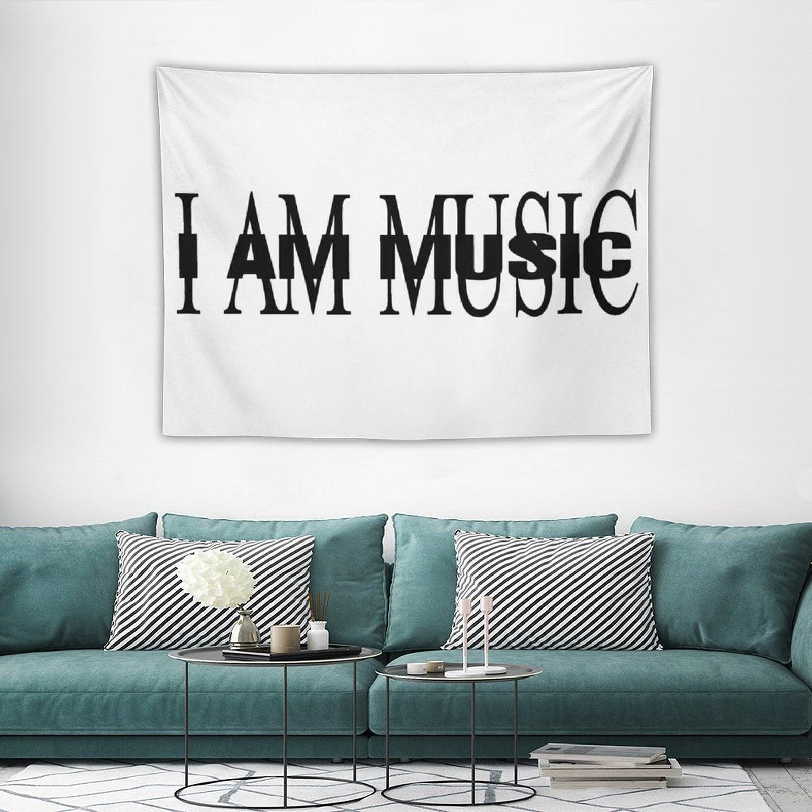I AM MUSIC Album Cover Tapestry