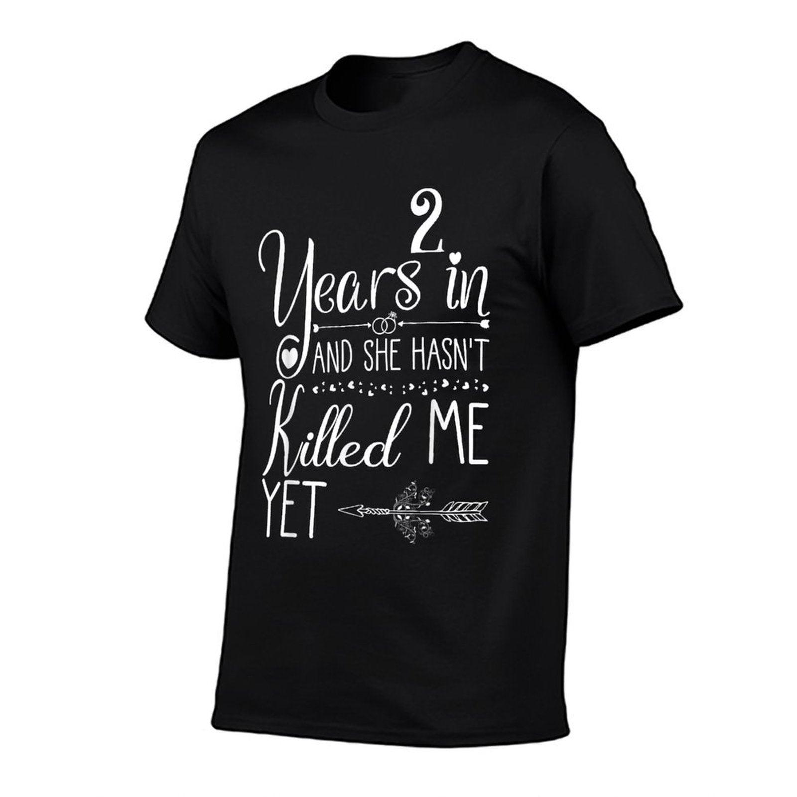 2nd Wedding Anniversary for Him Couple 2 Years of Marriage T-Shirt