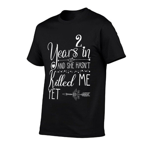 2nd Wedding Anniversary for Him Couple 2 Years of Marriage T-Shirt
