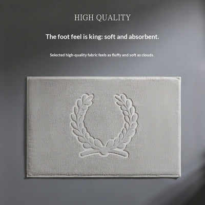 Water-absorbent Pure Cotton Non-slip Bathroom Floor Mat