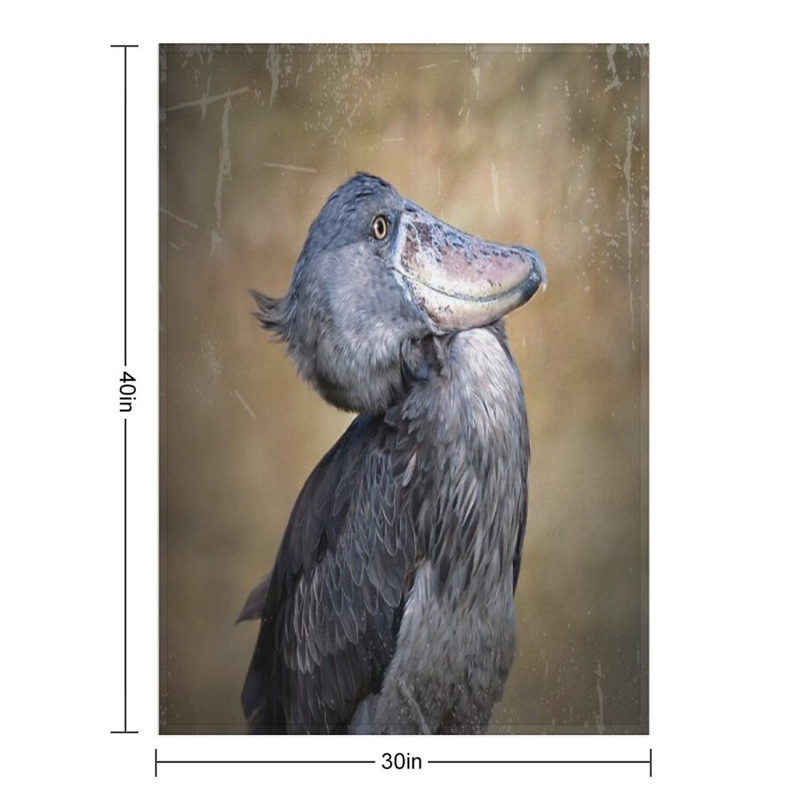 Shoebill Stork Premium Throw Blanket