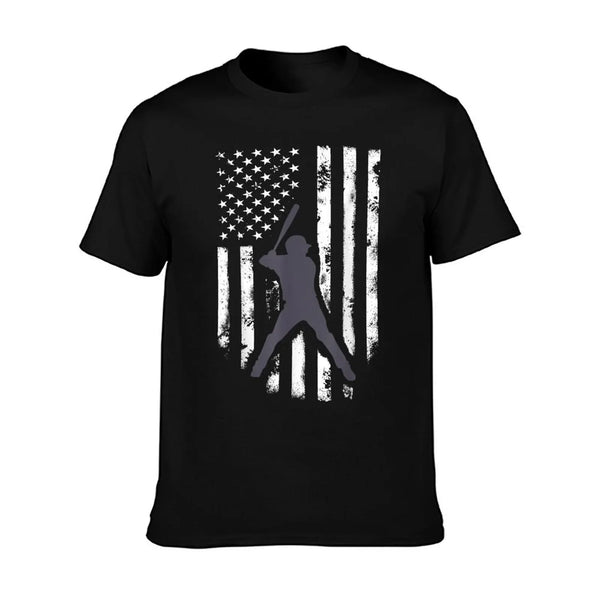 American Flag Baseball Shirt Cool Distressed Jersey Gift T-Shirt