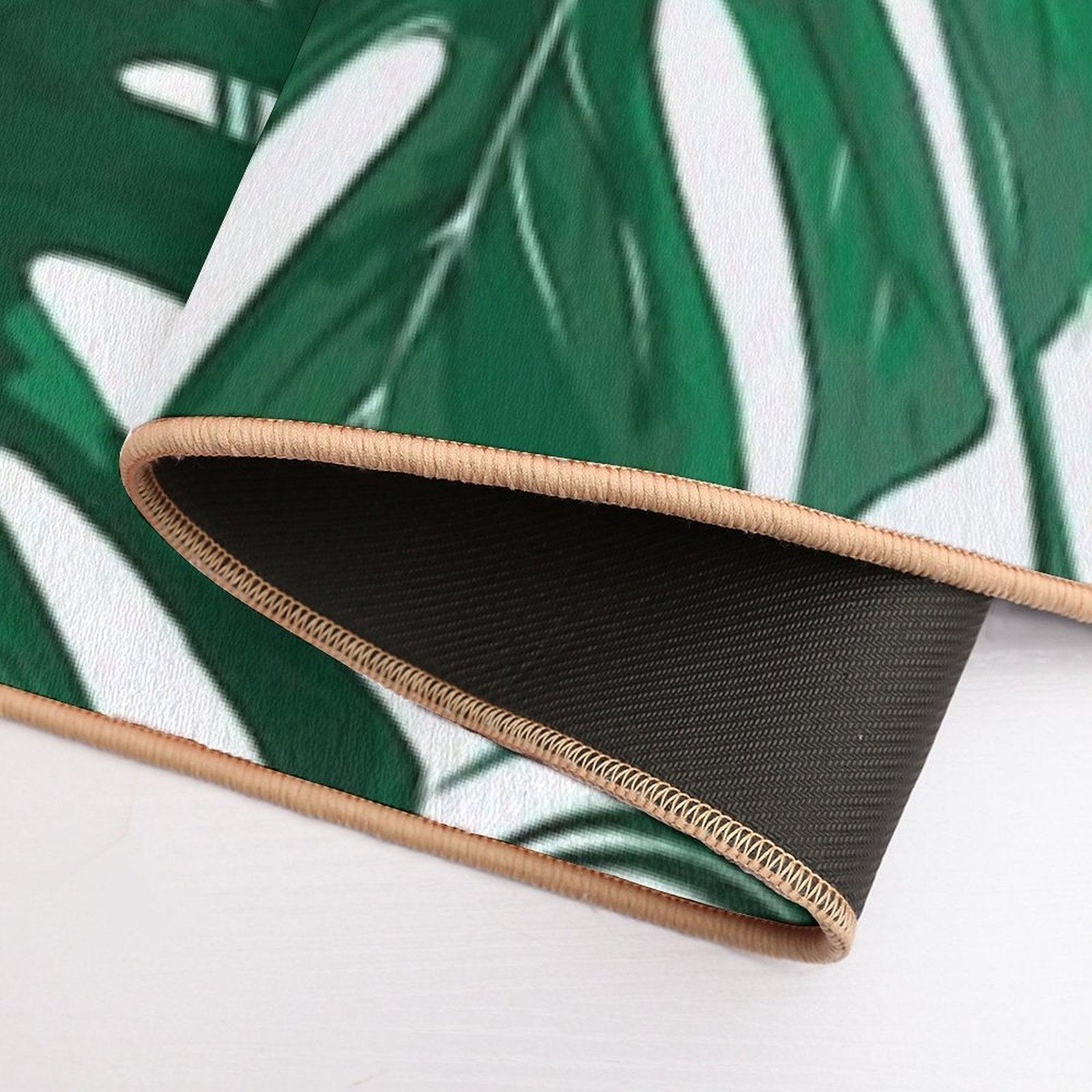 Tropical Leaves - Palm Tree Leaf - Hawaiian Bath Mat