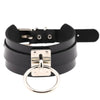 Edgy Leather Choker Collar