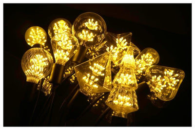 Edison Light Bulb Antique Vintage Style Light Decoration LED Bulb Vintage Light Bulb Star Lamp Holiday Night Light Novelty Christmas Tree And Stained Glass Light Bulb Shine Decoration
