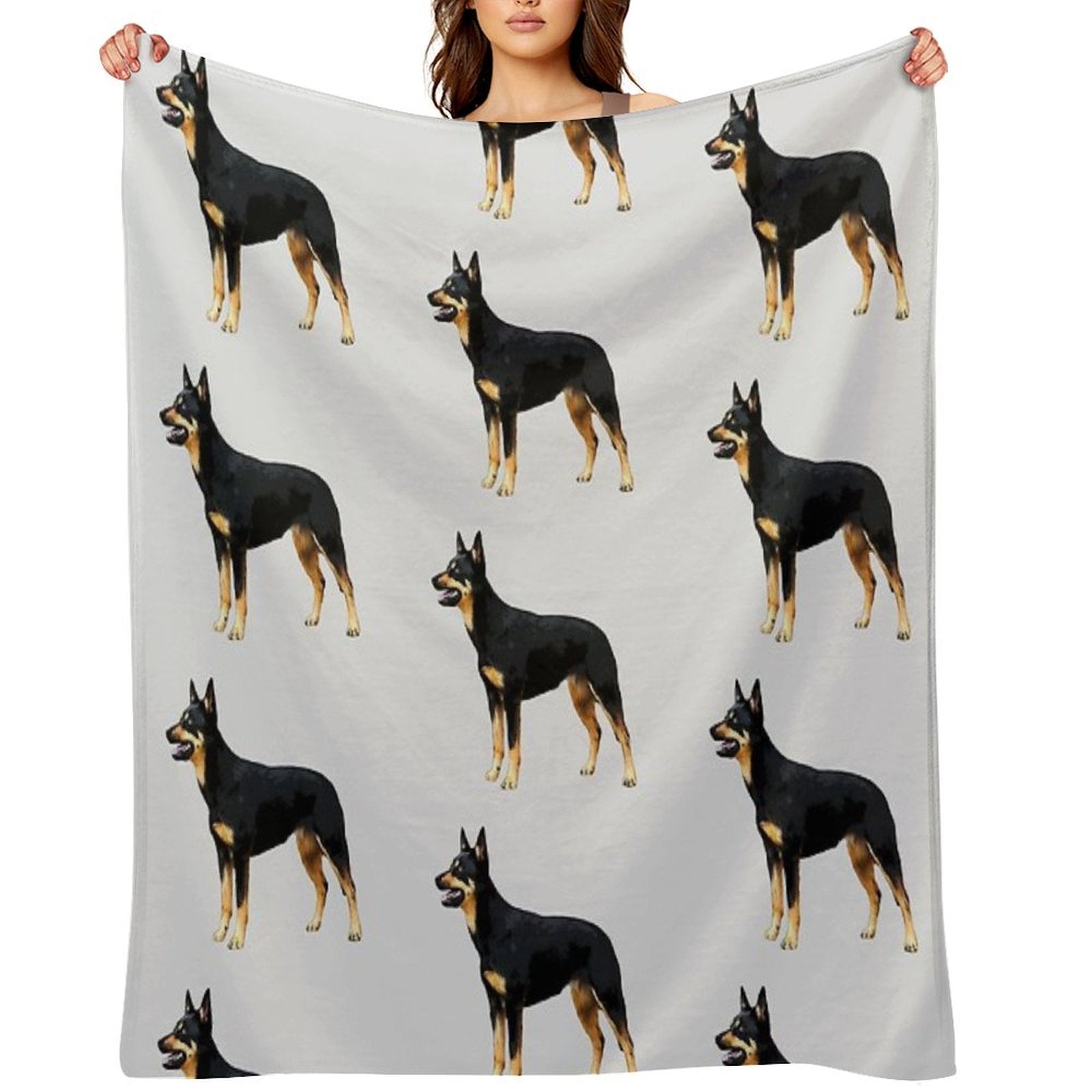 Kelpie- Australian Black And Tan Kelpie Durable Throw Blanket