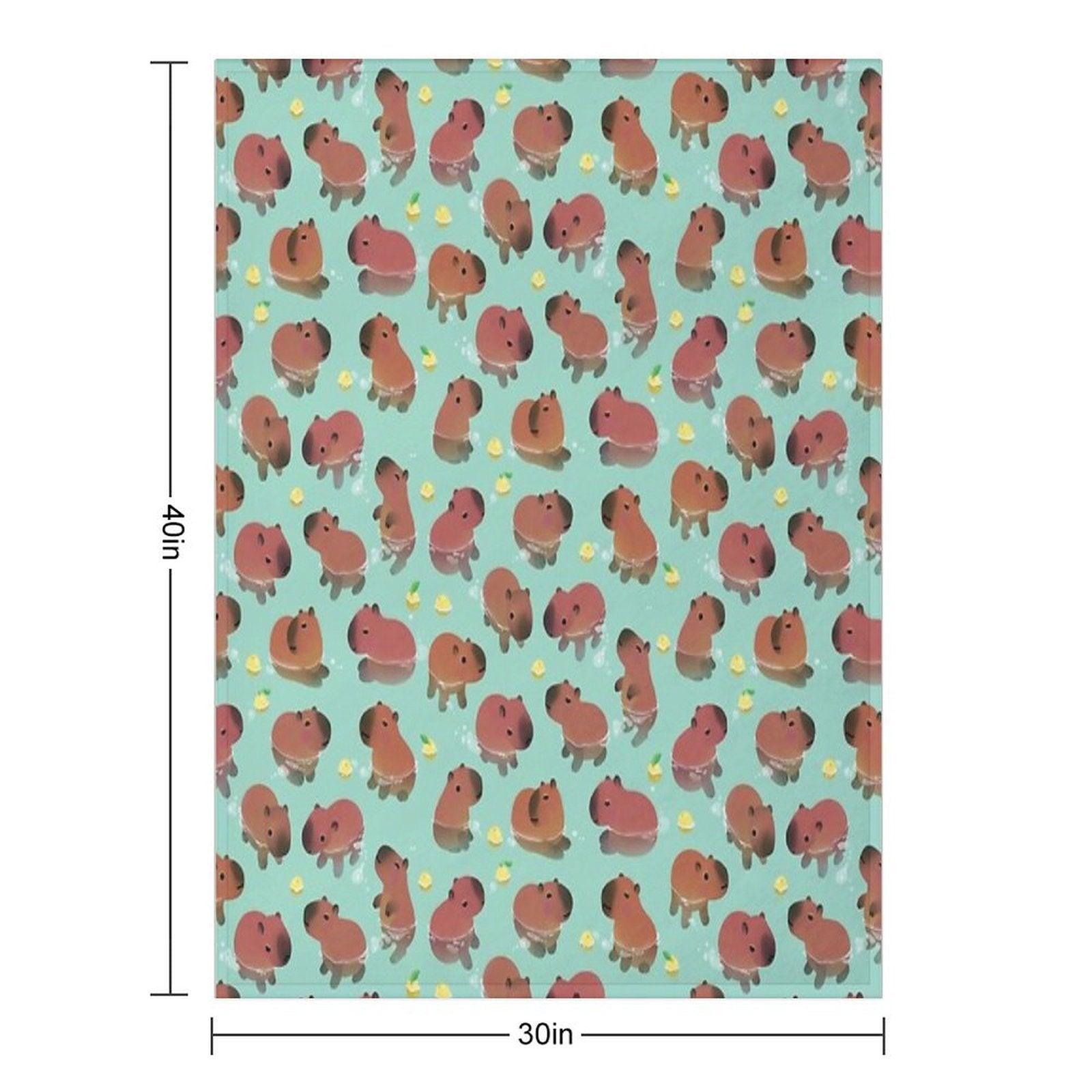Capybath Time Throw Blanket