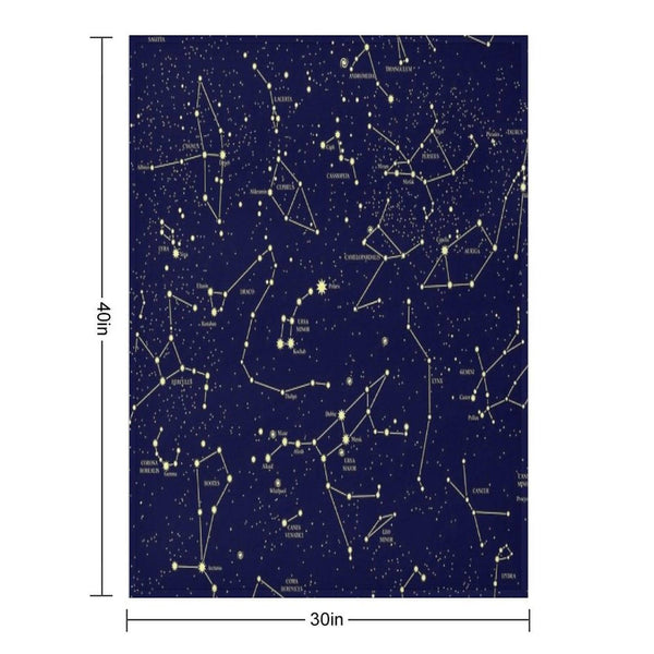 Constellation Astronomy Star Map Night Sky Throw Blanket