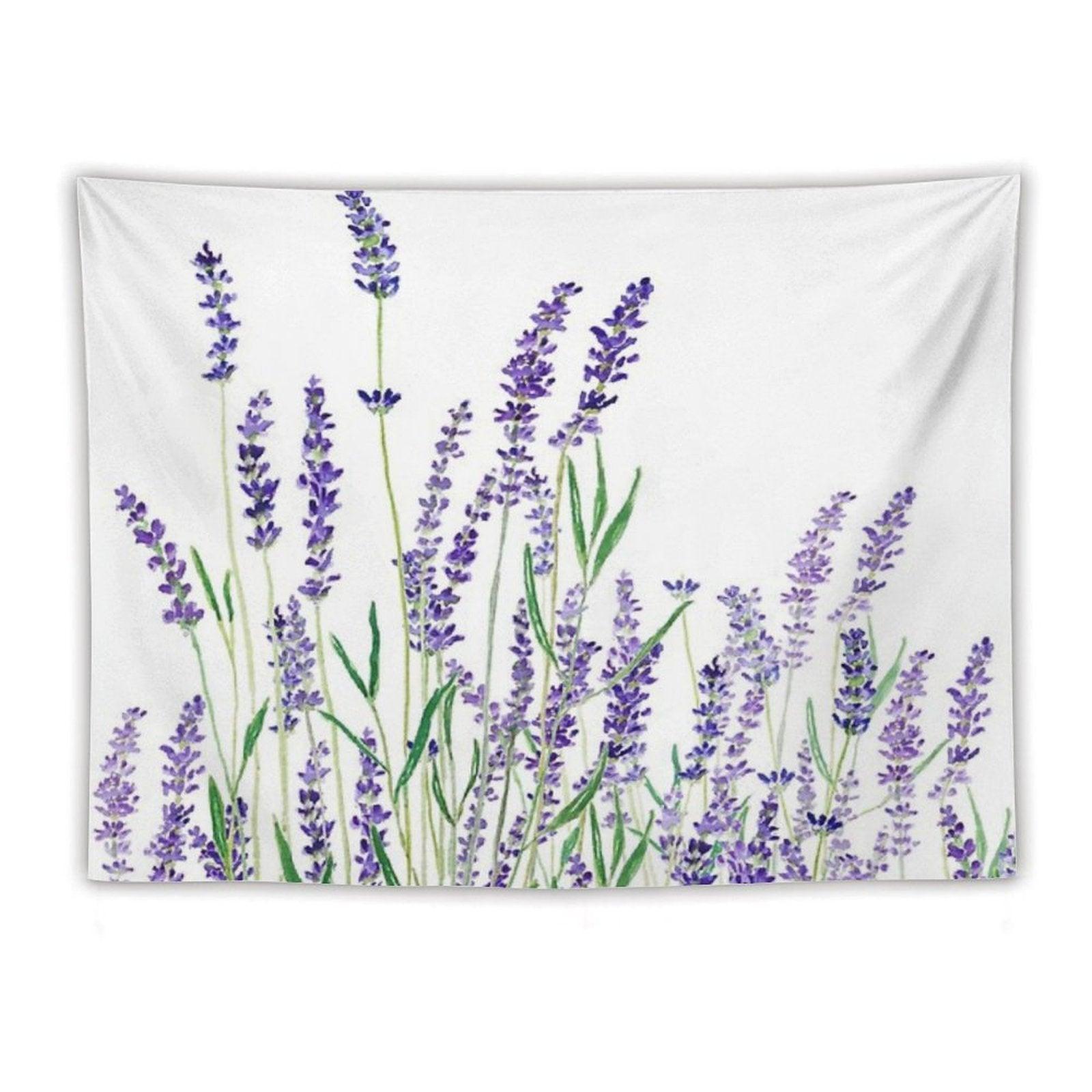 Hand Painted Purple Lavender Tapestry