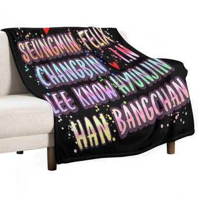 Stray Kids Name Travel-friendly Throw Blanket