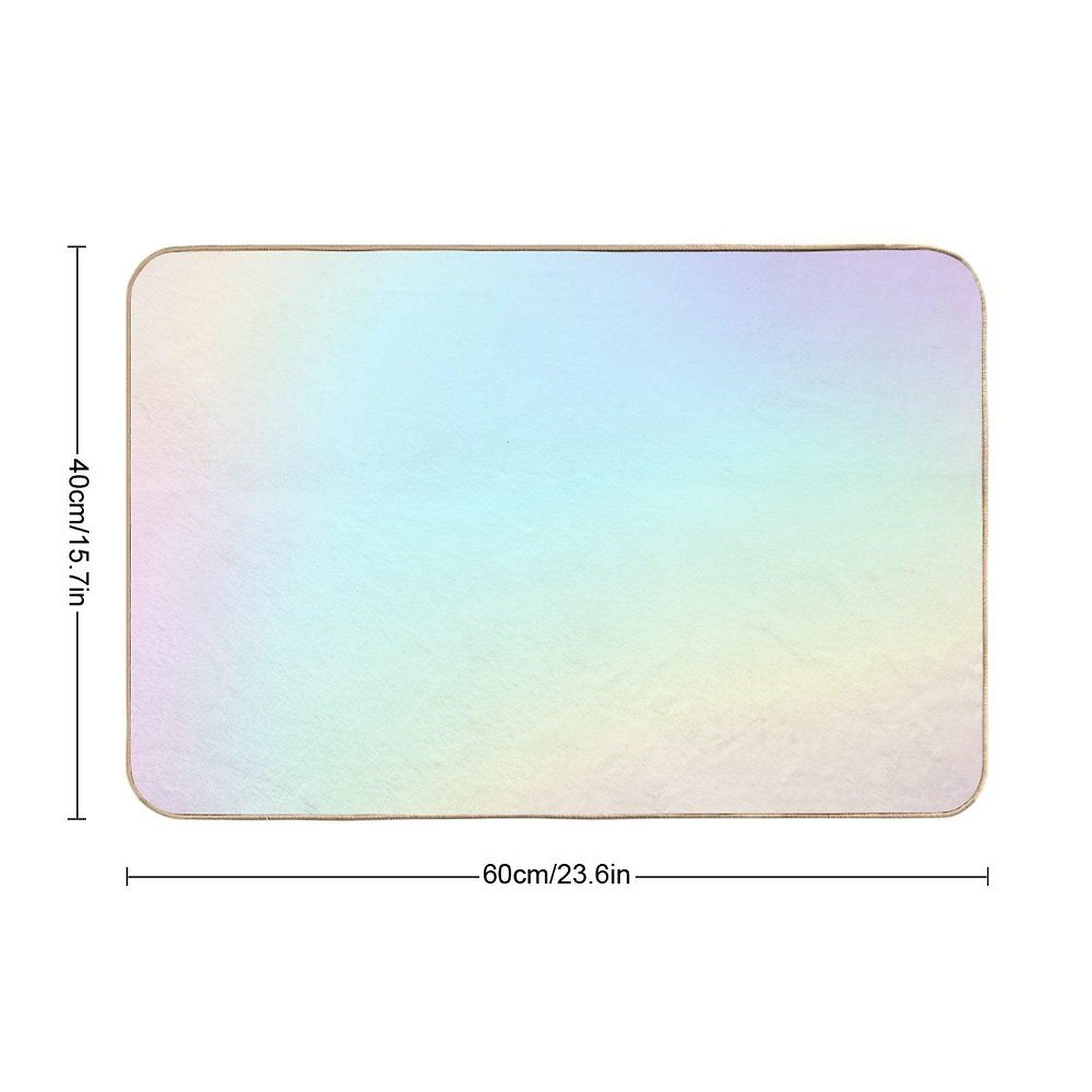 Pale Pastel Rainbow Gradient Design Bath Mat