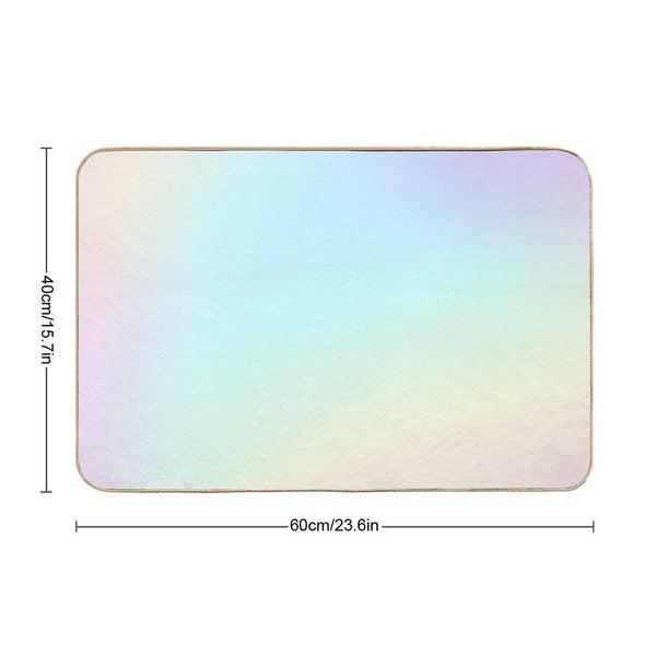 Pale Pastel Rainbow Gradient Design Bath Mat