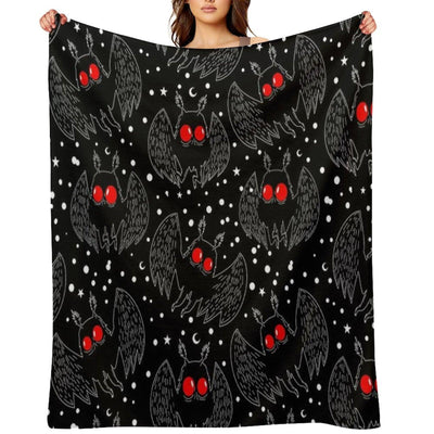 Mothman Night Throw Blanket