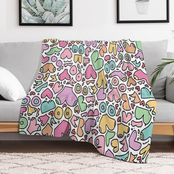 Fun Boobies Throw Blanket