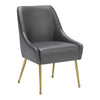 Maxine Dining Chair Gray & Gold
