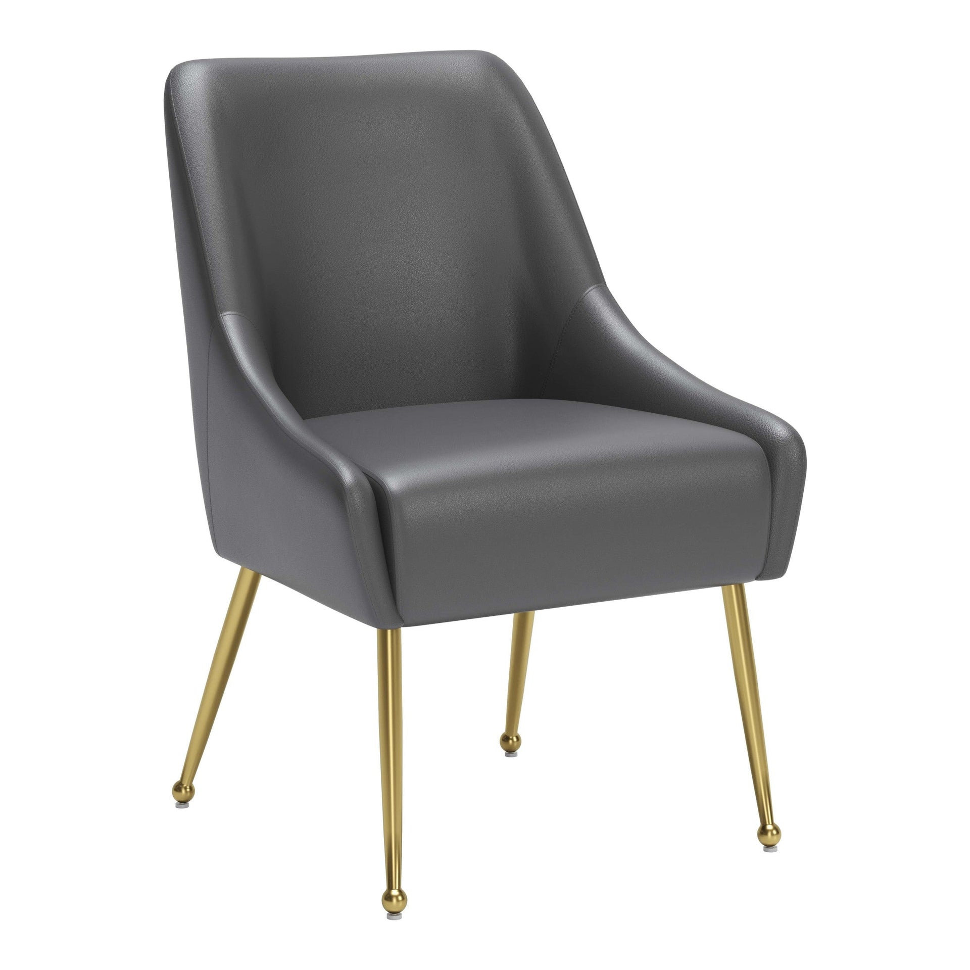 Maxine Dining Chair Gray & Gold