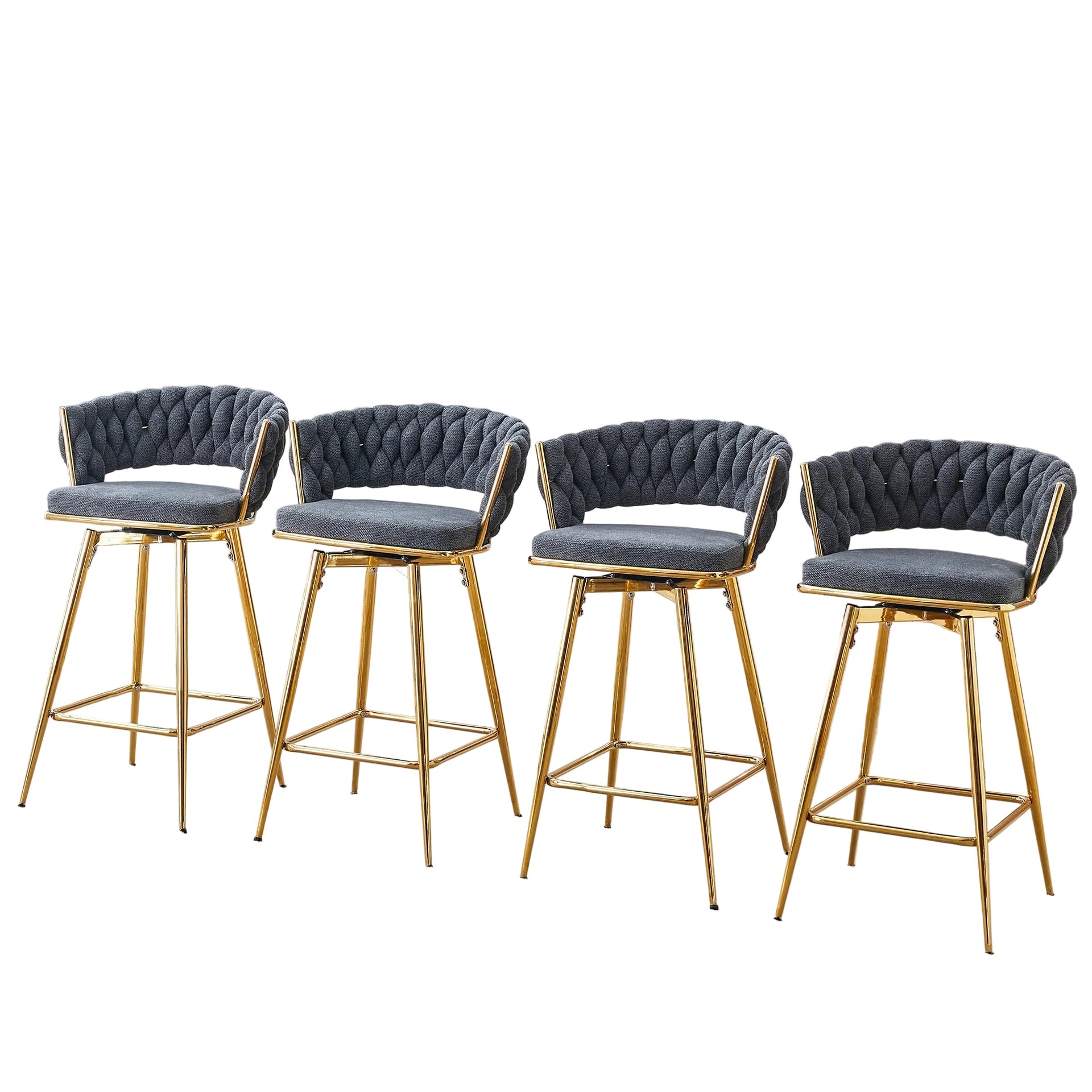 Four-Piece Modern Rotating Swivel Barstools