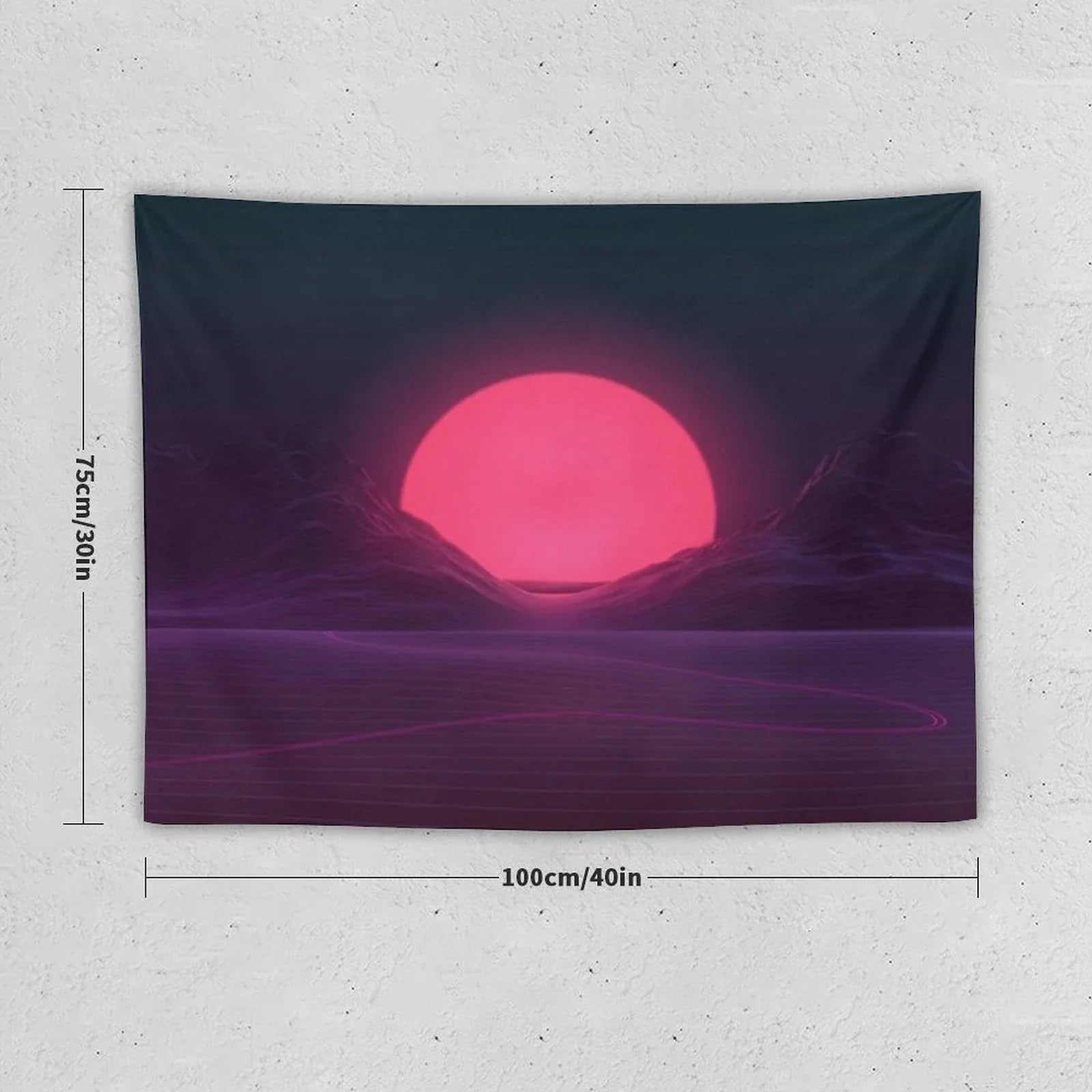 Neon Sunset Tapestry