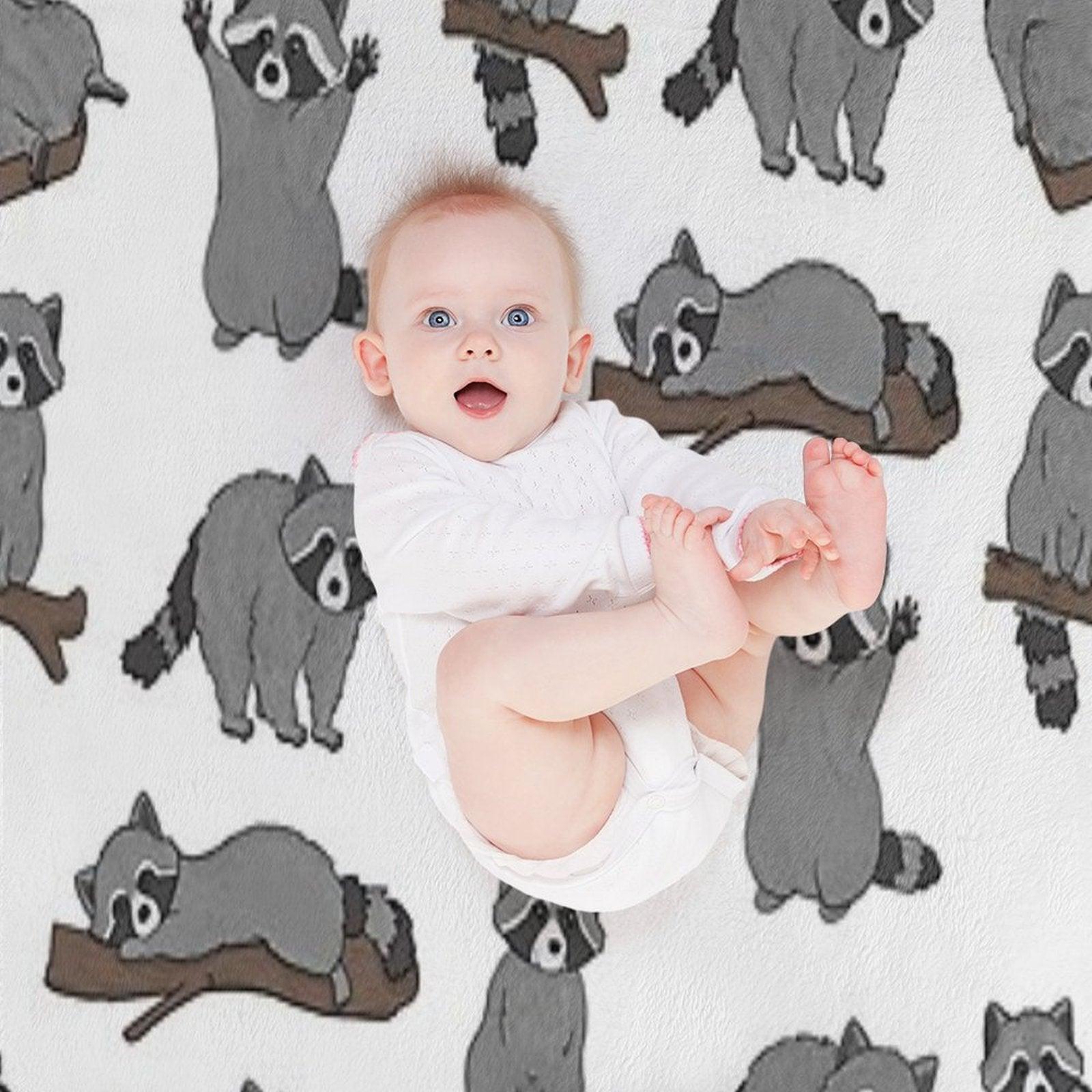 Raccoons Throw Blanket