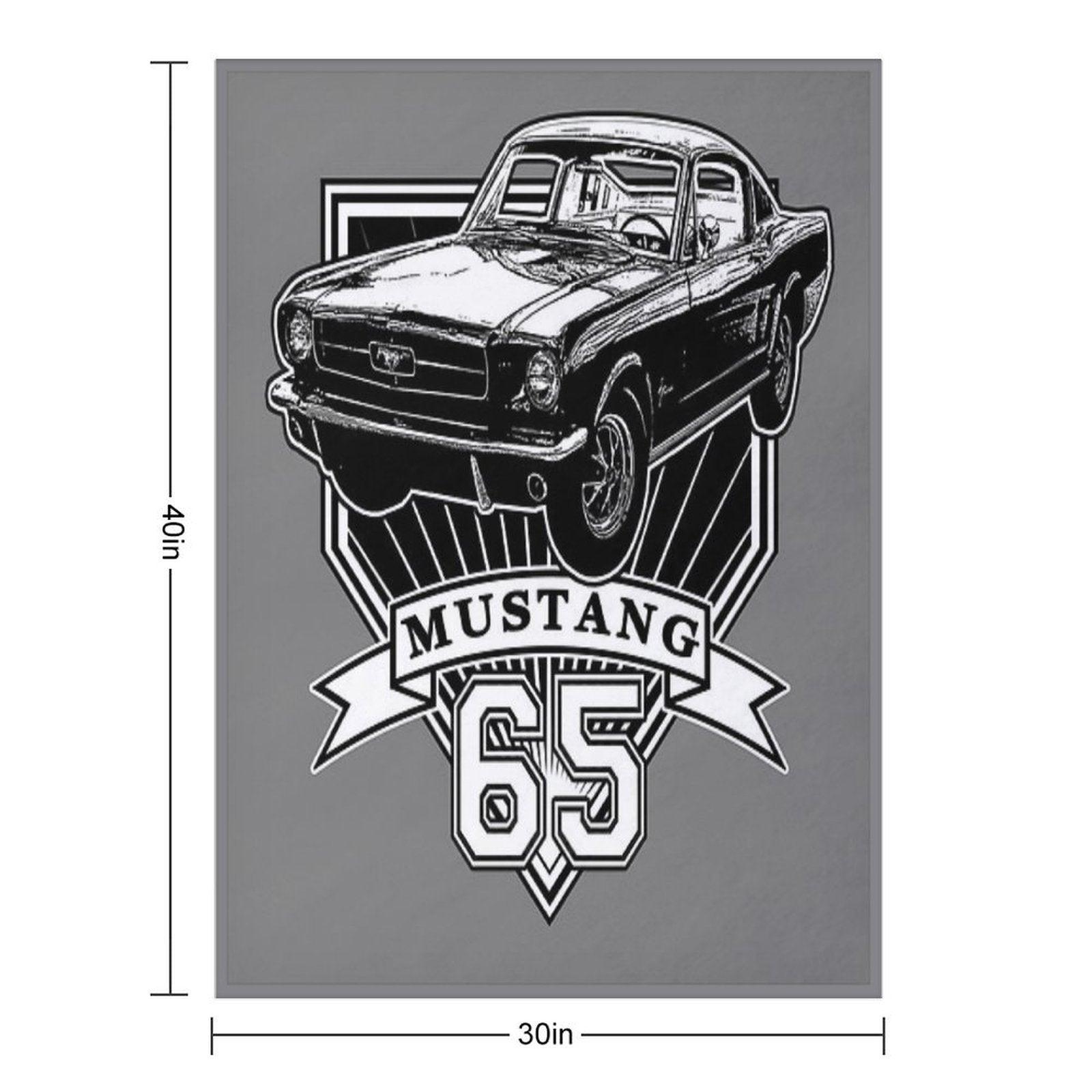 65 Mustang Fastback Throw Blanket