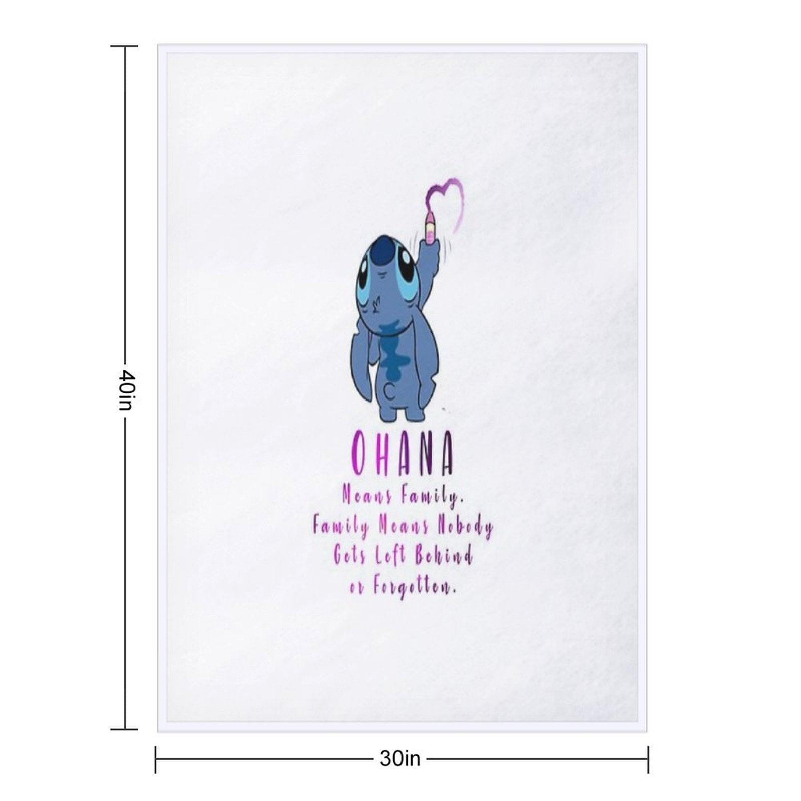 Lilo And Stitch Ohana Throw Blanket