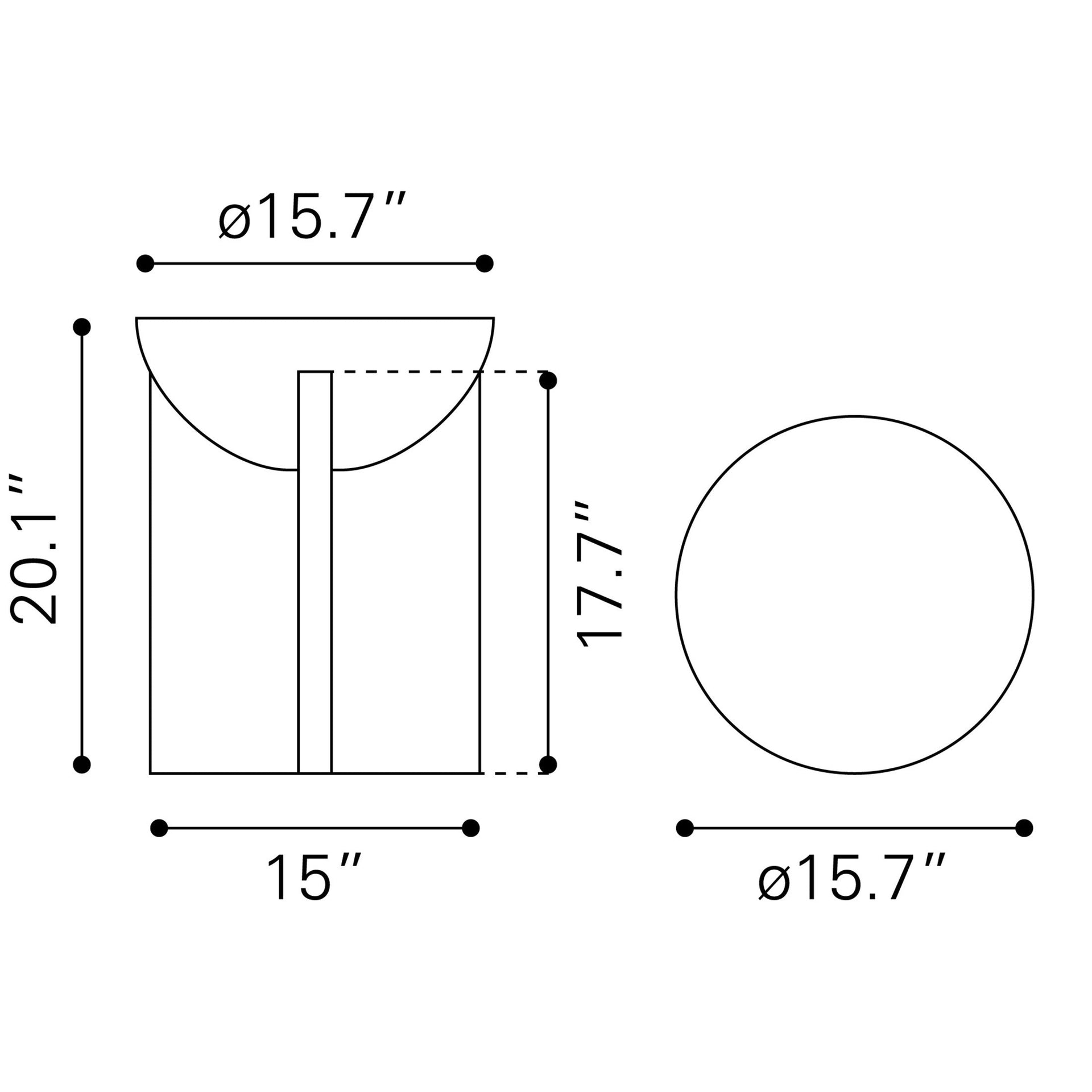 Tume Side Table Black