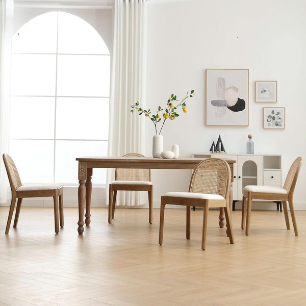 Mid Century Dining Chairs White Sherpa Upholstered
