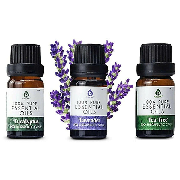 3 pack of 100% Pure Essential Oils (Eucalyptus, Lavender & Tea Tree) - Gifts for You 'n Me