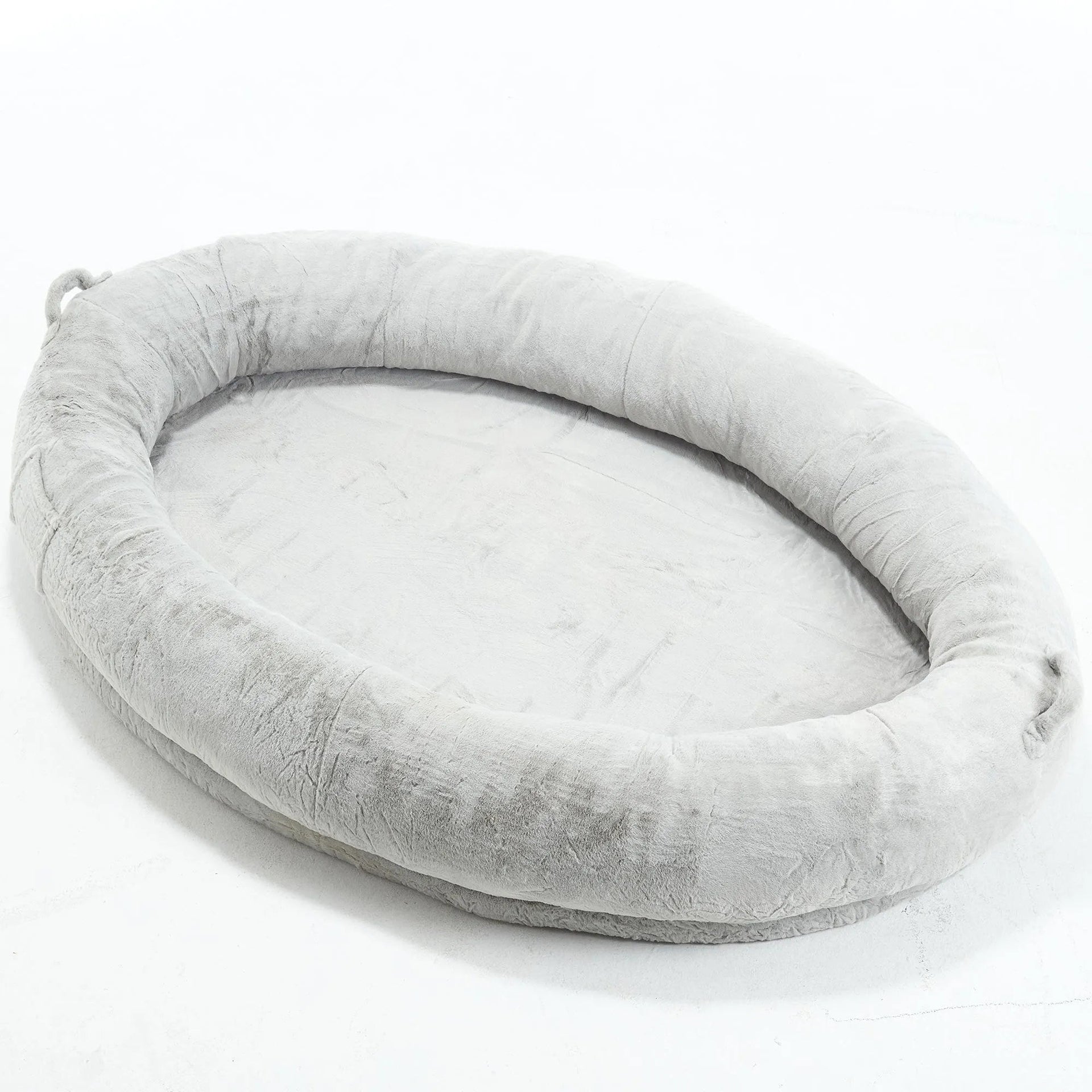 🇫🇷🇪🇪 🇸🇭🇮🇵🇵🇮🇳🇬 Human Dog Bed for Adult, Memory Foam Human Size Pet Bed for Human With Storage Pocket, Light Gray