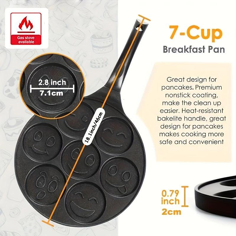 7-Cup Nonstick Pancake & Waffle Maker Pan Easy Breakfast