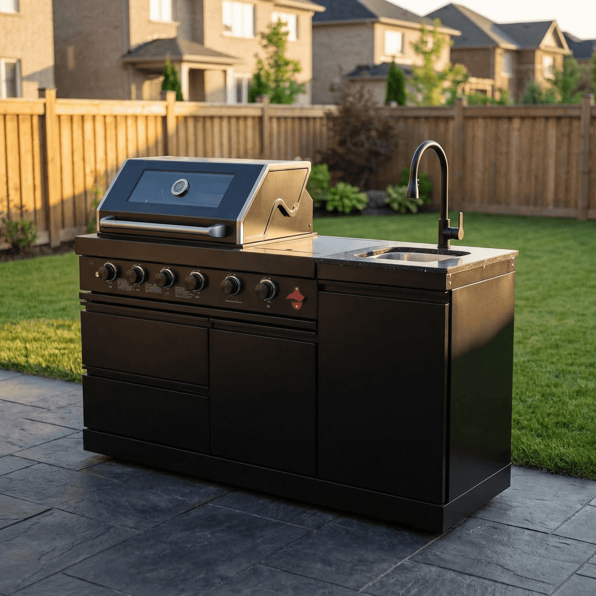 Deluxe Stainless Steel Propane Gas Outdoor Kitchen Grill