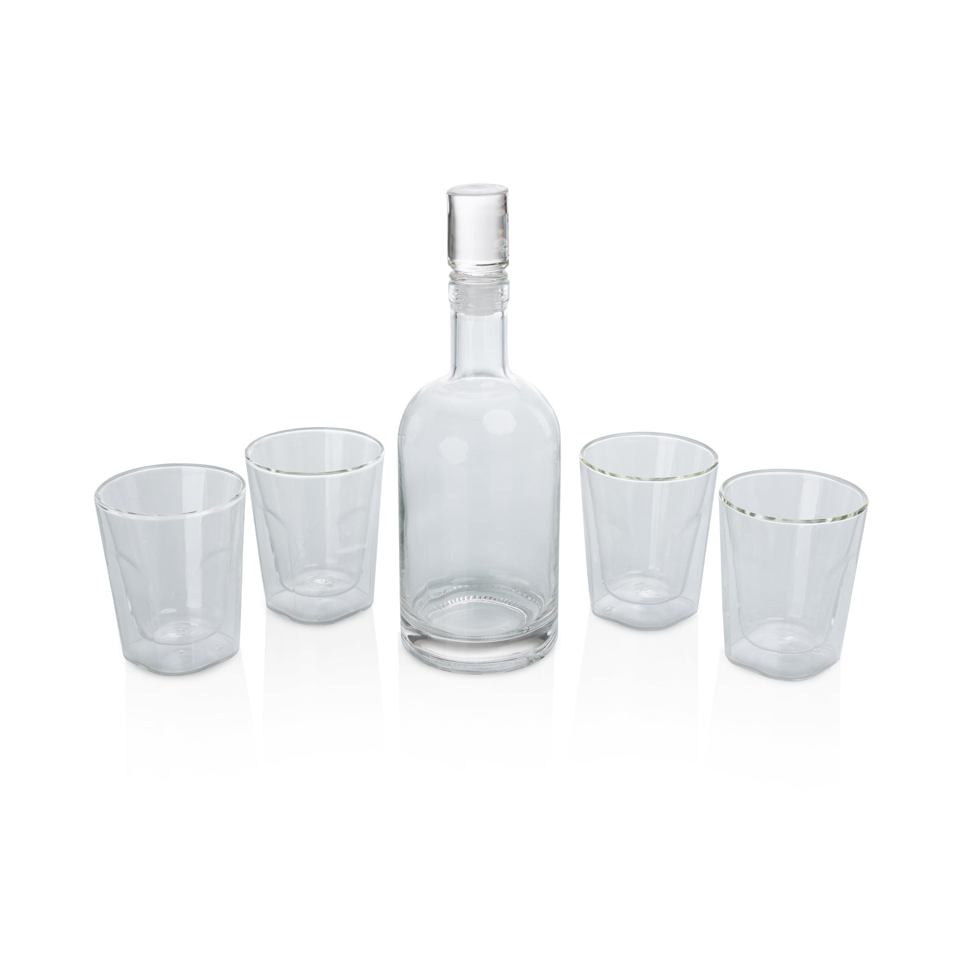 Ambassador Whiskey Box with Decanter and 4 Lowball Glasses Picnic Time Family of Brands