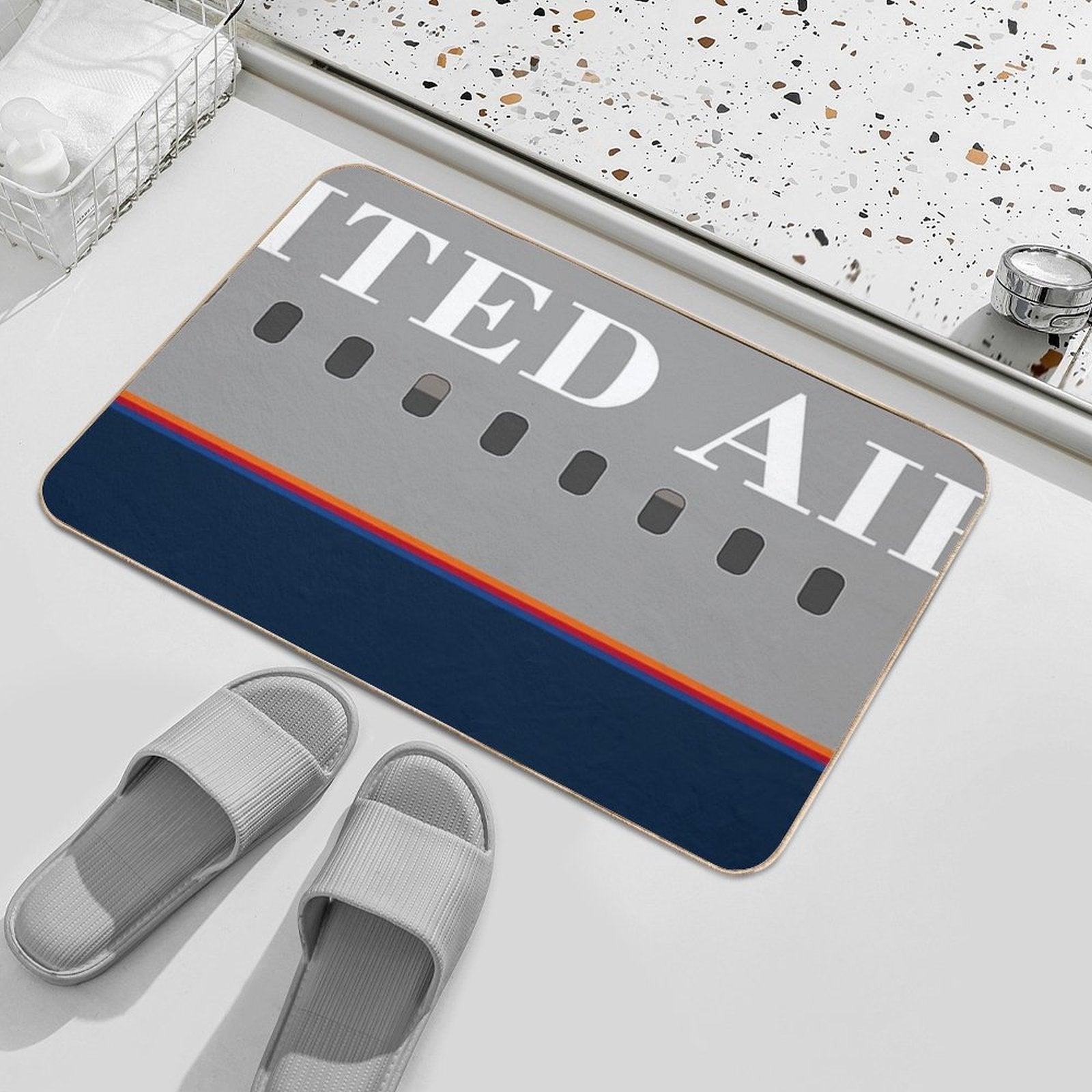 Plane Tees - United Airlines (Battleship Gray)  Pet-Safe Bath Mat