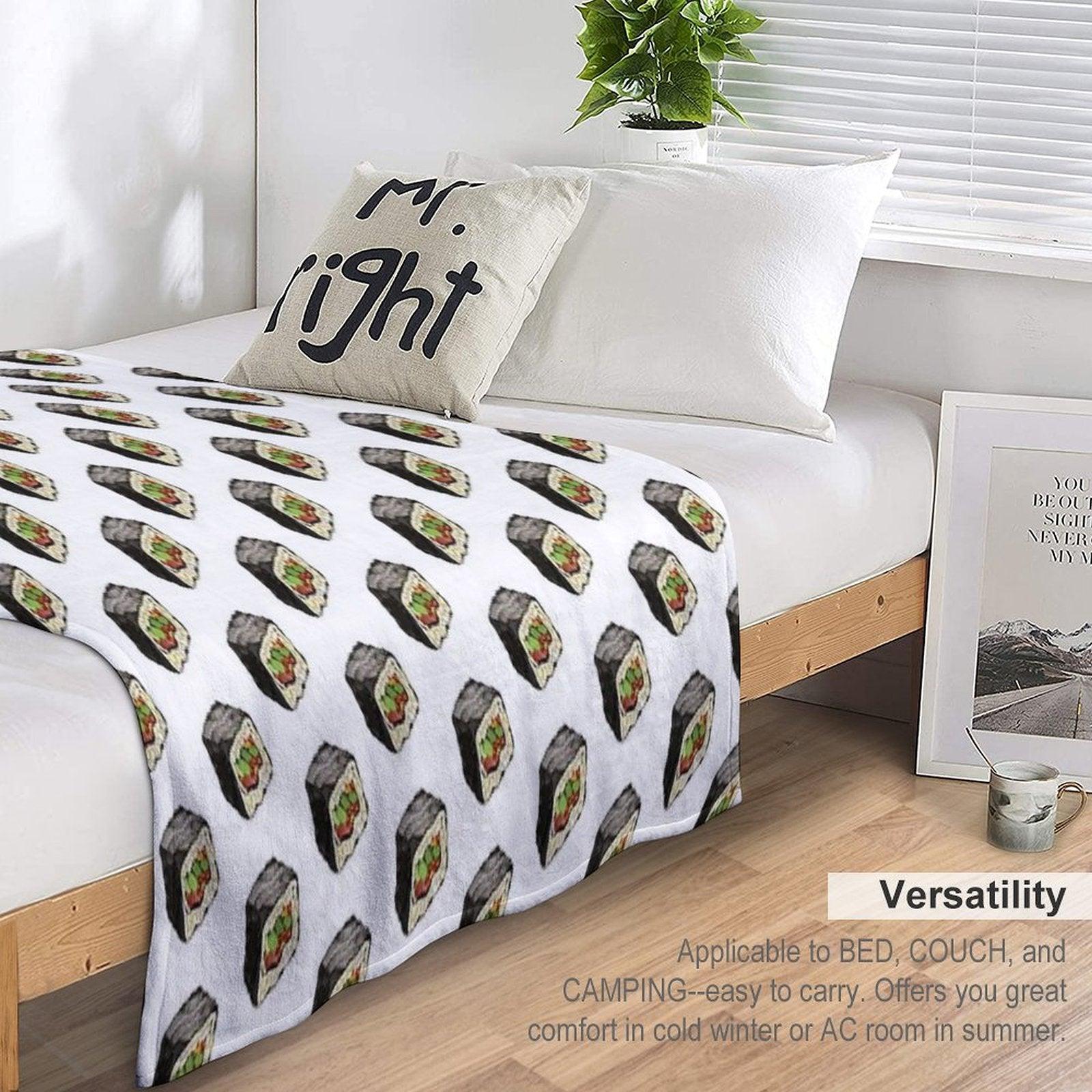 Sushi Illustration Throw Blanket