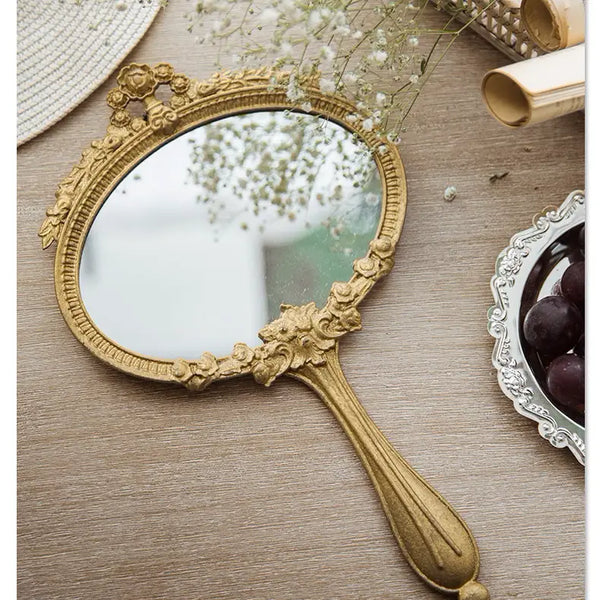 French Alloy Wall Mirror With Hand-Held Style B