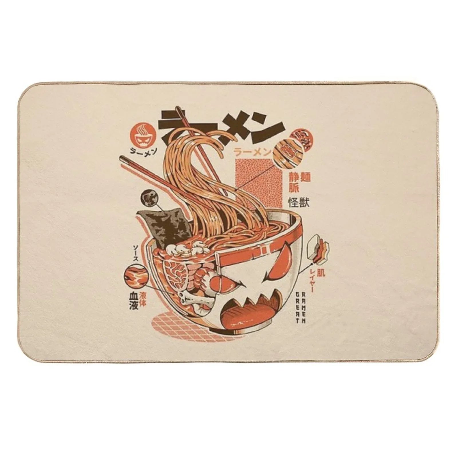 X-ray Great Ramen!  Odorless Bath Mat