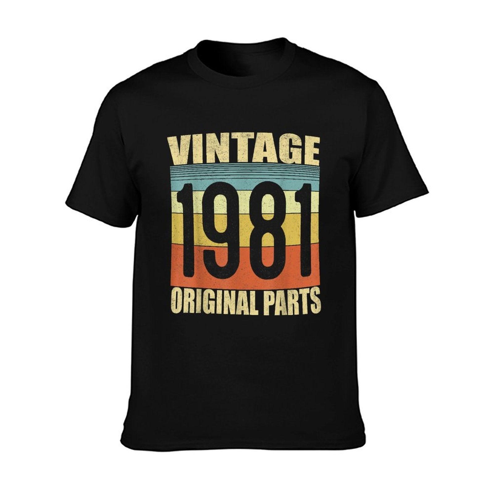 Vintage 1981 40th Birthday Gift Men Women 40 Years Old  Wrinkle-resistant T-Shirt