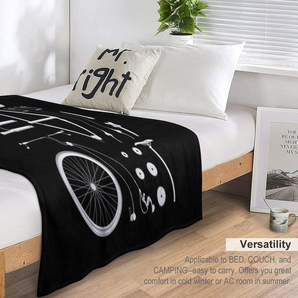 Bike Exploded Throw Blanket