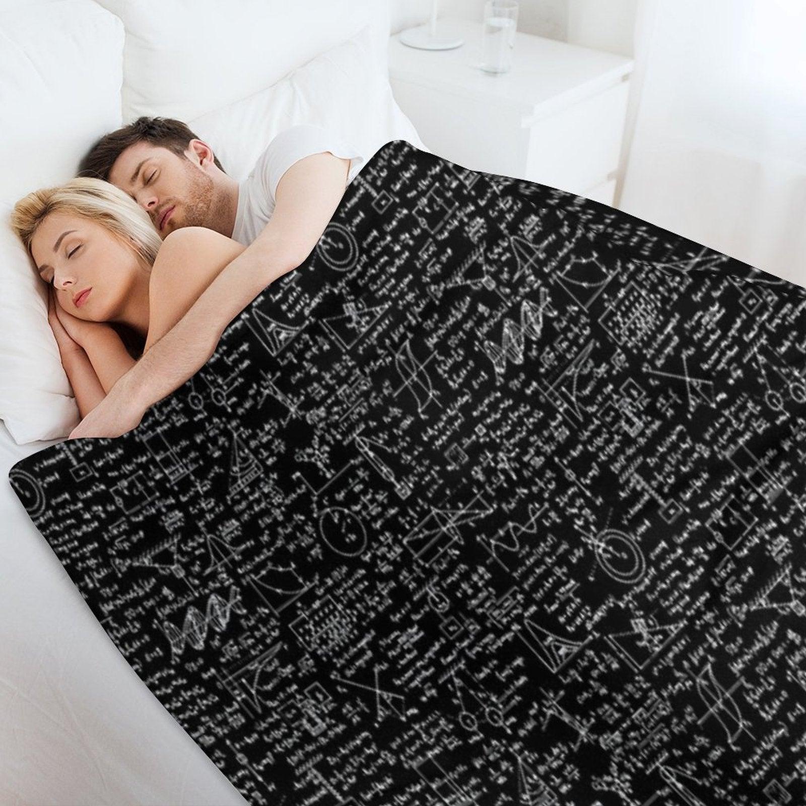 Physics Equations  Black Throw Blanket