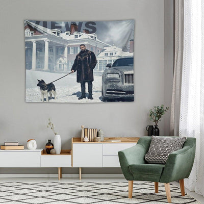 Drake with Dog Views Tapestry Tapestry